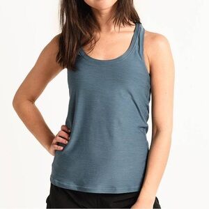 Vuori- Blue Racerback Lux Performance Activewear Workout Tank Top